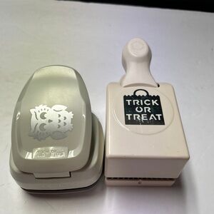 White Craft Paper Punches - Owl & Trick or Treat